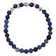 Bracciale elastico Madonna Miracolosa decina sodalite 6mm s1