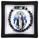 Bracciale elastico Madonna Miracolosa decina sodalite 6mm s3