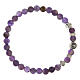Bracciale elastico Madonna Miracolosa decina ametista 6mm s2