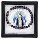 Bracciale elastico Madonna Miracolosa decina ametista 6mm s3