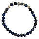Elastic rosary bracelet, Miraculous Medal and 0.24 in lapis lazuli beads s2