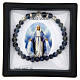 Elastic rosary bracelet, Miraculous Medal and 0.24 in lapis lazuli beads s3