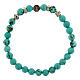 Bracciale elastico Madonna Miracolosa decina turchese 6mm s2