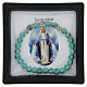 Bracciale elastico Madonna Miracolosa decina turchese 6mm s3