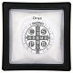 Elastic rosary bracelet of Saint Benedict, 0.24 in onyx beads s4