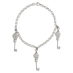 Limitierte Armband mit 3 Jubiläumsschlüsseln 2025 aus 925er Silber