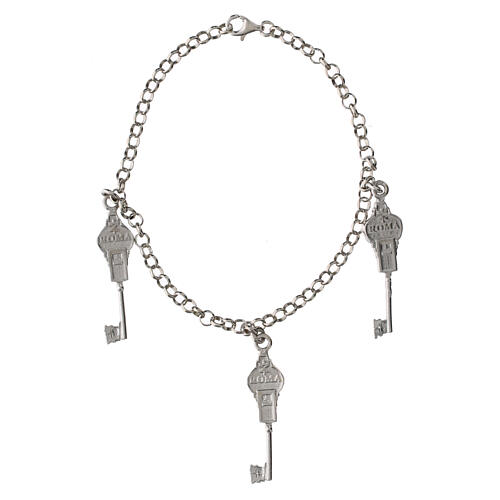 Limitierte Armband mit 3 Jubiläumsschlüsseln 2025 aus 925er Silber 1