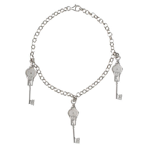 Limitierte Armband mit 3 Jubiläumsschlüsseln 2025 aus 925er Silber 2