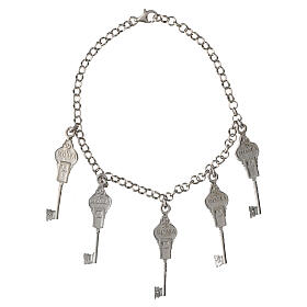 Pulsera plata 925 con 5 Llaves Jubileo 2025 edición limitada