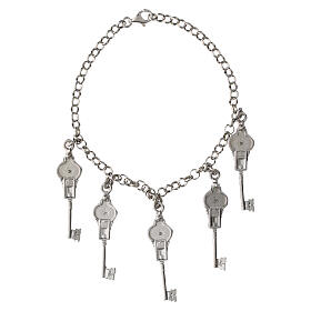 Pulsera plata 925 con 5 Llaves Jubileo 2025 edición limitada
