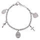 Pulsera zircones blancos Virgen Milagrosa latón rodiado s2