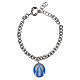 Pulsera Virgen Milagrosa Amen grandes eslabones latón rodiado s1