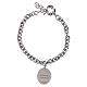 Pulsera Virgen Milagrosa Amen grandes eslabones latón rodiado s3