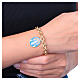 Large Brass Gold-plated Our Lady of Medjugorje Bracelet, Amen s2
