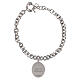 AMEN bracelet of Our Lady of Medjugorje with large brass links in rhodium-plated finish s4