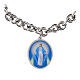 Pulsera Virgen de Medjugorje Amen eslabones grandes latón rodiado s2