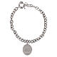 Pulsera Virgen de Medjugorje Amen eslabones grandes latón rodiado s3