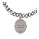 Pulsera Virgen de Medjugorje Amen eslabones grandes latón rodiado s4