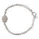 Pulsera doble cadena Amen Virgen de Medjugorje de latón rodiado s2