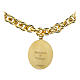 Bracciale in ottone dorato medaglia Madonna di Pompei a maglia spessa Amen s4