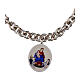 Bracciale medaglia Madonna di Pompei a maglia spessa Amen in ottone rodiato  s3