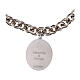 Bracciale medaglia Madonna di Pompei a maglia spessa Amen in ottone rodiato  s5