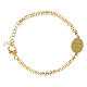Bracciale in ottone dorato Madonna di Pompei doppia catenina Amen s2