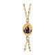 Bracciale in ottone dorato Madonna di Pompei doppia catenina Amen s4