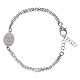 Pulsera Virgen de Pompeya de latón rodiado doble cadena Amen s3