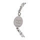 Pulsera Virgen de Pompeya de latón rodiado doble cadena Amen s4