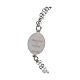 Bracciale Madonna di Pompei in ottone rodiato doppia catenina Amen s5