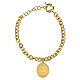 Bracciale maglie spesse in ottone dorato medaglia Amen Madonna di Loreto s3