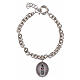 Armband, AMEN, rhodiniertes Messing, mit kräftigen runden Gliedern und Darstellung der Gottesmutter von Loreto s1