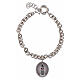 Bracciale maglie spesse Amen medaglia Madonna di Loreto in ottone rodiato s1
