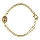 Bracciale in ottone oro medaglia Madonna di Loreto Amen doppia catenina s1