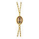 Bracciale in ottone oro medaglia Madonna di Loreto Amen doppia catenina s2