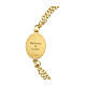 Bracciale in ottone oro medaglia Madonna di Loreto Amen doppia catenina s4