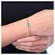 Lady of Loreto charm bracelet in gold brass double chain, Amen s2