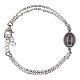Bracciale Amen doppia catenina in ottone rodiato medaglia Madonna di Loreto s1