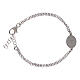 Amen Bracelet with Double Brass Chain Rhodium-Plated Medal of Our Lady of Loreto s3
