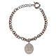 Armband, AMEN, rhodiniertes Messing, mit kräftigen runden Gliedern und Darstellung der Gottesmutter von Lourdes s4