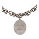 Bracciale medaglia Amen Madonna di Lourdes in ottone rodiato maglie spesse s4
