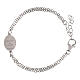 Pulsera doble cadena Virgen de Lourdes de latón rodiado medalla Amén s2