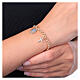 Our Lady of Fatima charm bracelet gold-plated brass with white zircons, Amen s2