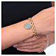 Bracelet Amen Notre-Dame de Fatima en laiton doré avec maillons épais s2