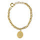 Bracciale Amen Madonna di Fatima in ottone dorato con maglie spesse s3