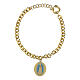Bracciale Amen Madonna di Fatima in ottone dorato con maglie spesse s1