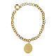Amen Bracelet Our Lady of Fatima in gilded brass with thick links s4