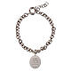 Rhodium-plated brass Amen bracelet with thick links and Our Lady of Fatima medal s4