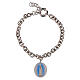 Amen Our Lady of Fatima Bracelet in rhodium-plated brass with thick links s1